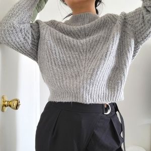 Wide mock sweater